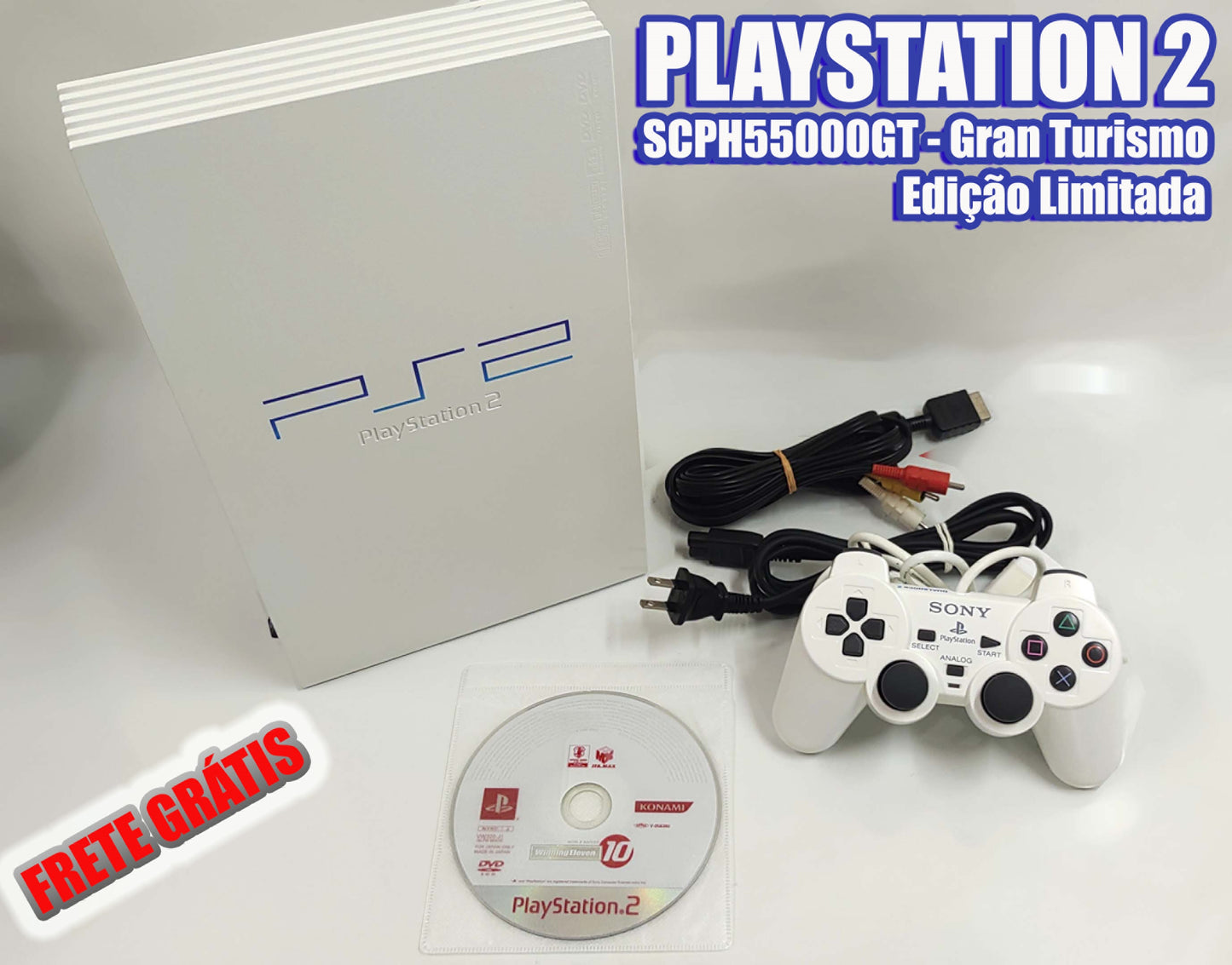 Playstation 2 Fat Edição limitada Gran Turismo 4 - FRETE GRÁTIS!