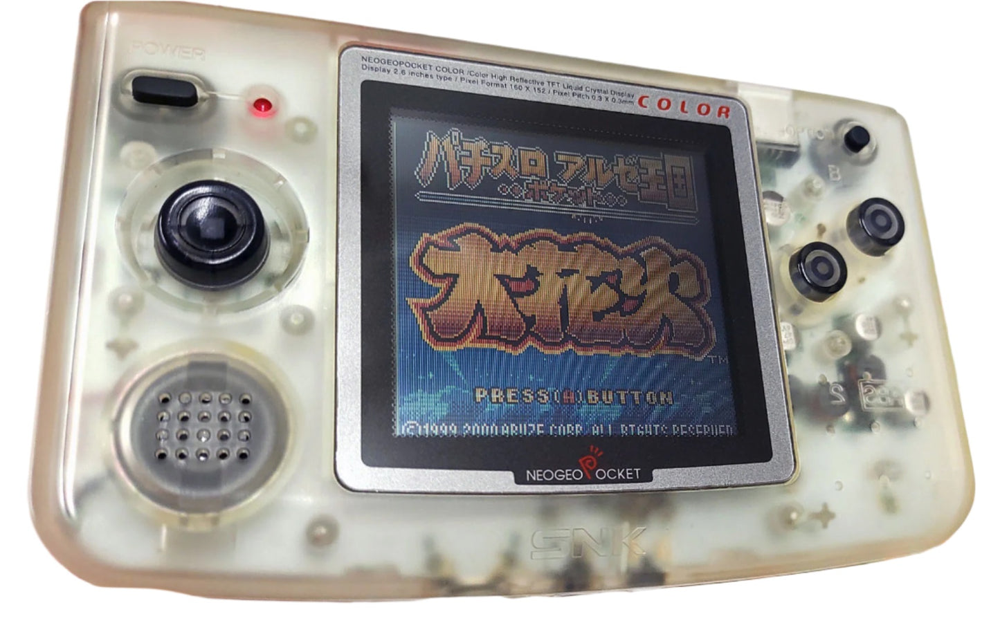 Neo Geo Pocket Color Crystal White - FRETE GRÁTIS