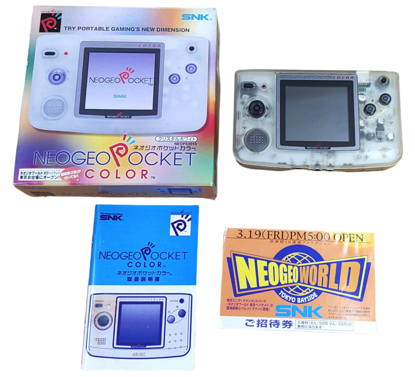 Neo Geo Pocket Color Crystal White - FRETE GRÁTIS