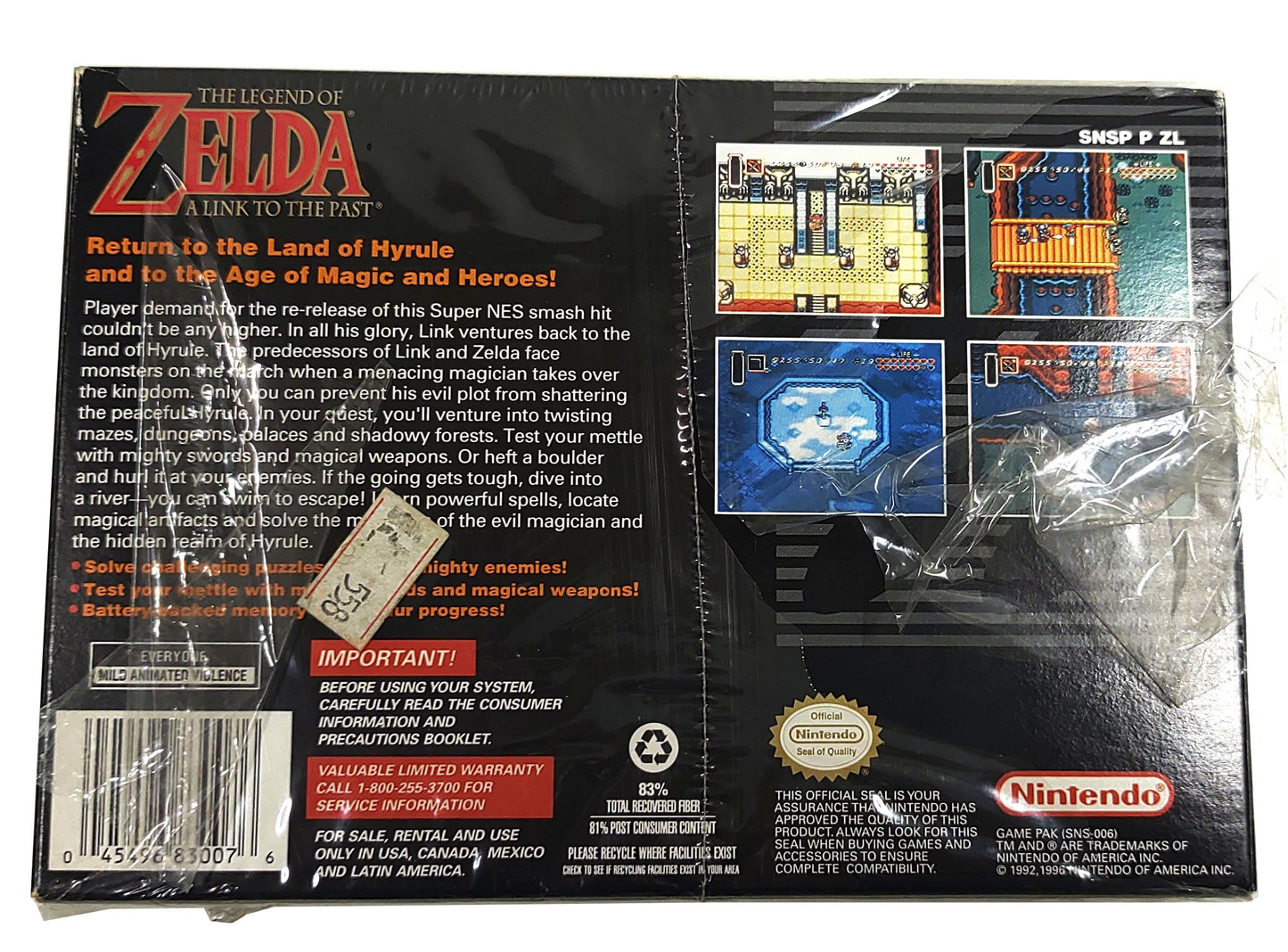 The Legend of Zelda a Link to the Past - SNES / Super Famicom