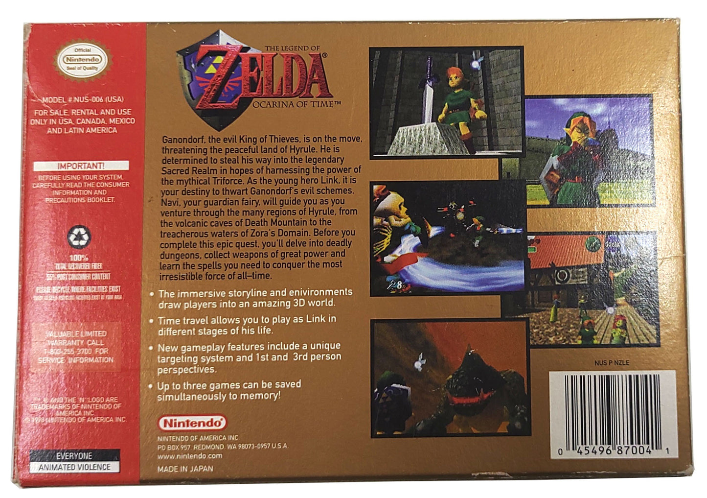 The Legend of Zelda Ocarina of Time - Nintendo 64