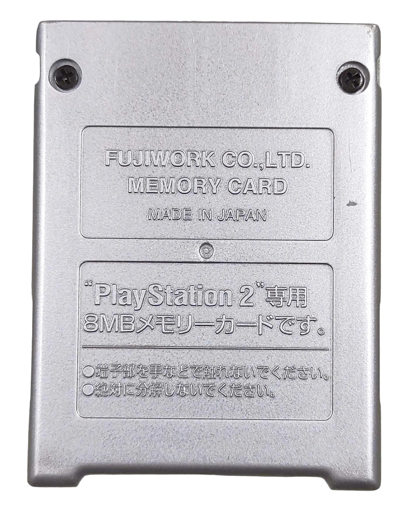 Memory Card Original Fujiwork Metallic Silver - Sony Playstation 2 PS2