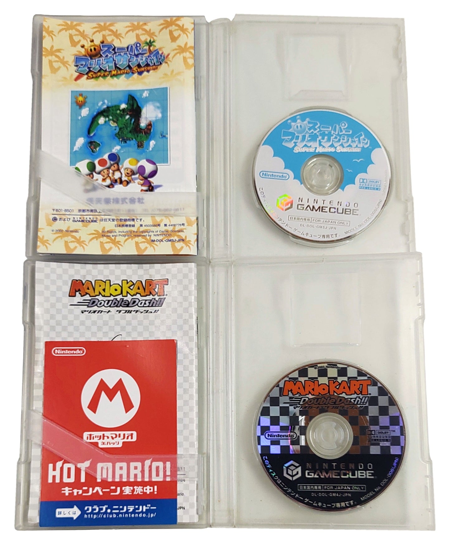 Super Mario Sunshine + Mario Kart: Double Dash!! - Nintendo Game Cube