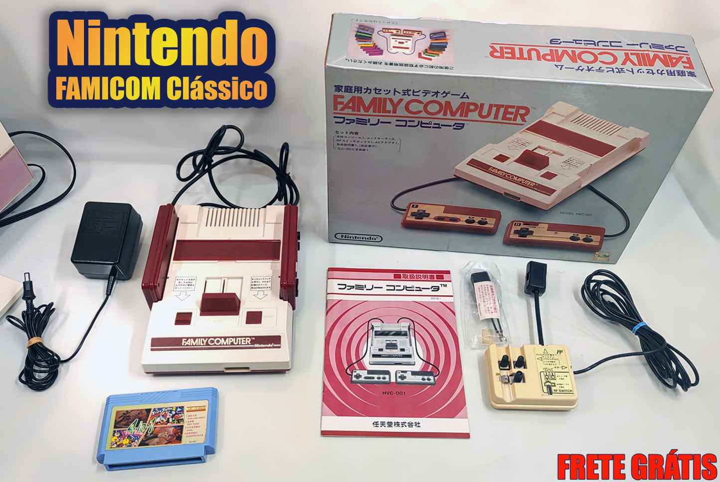 Famicom / Family Computer - Primeiro modelo clássico - FRETE GRÁTIS!