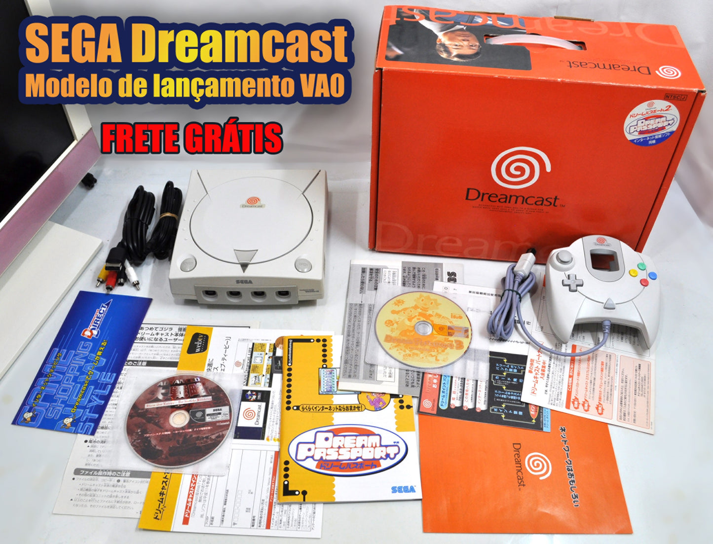 SEGA Dreamcast modelo de lançamento - FRETE GRÁTIS!!