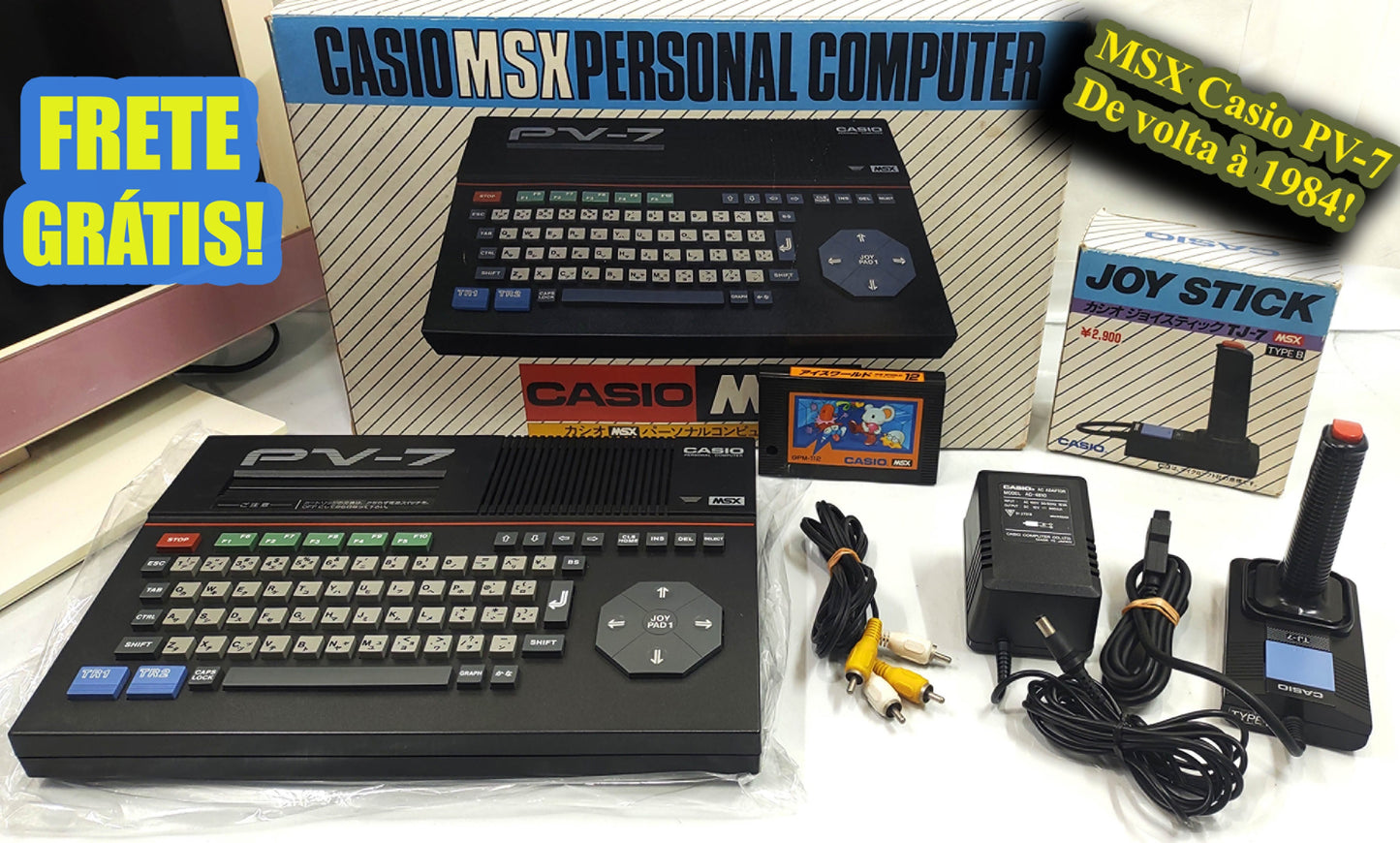 Casio PV-7 MSX Personal Computer + Extras - FRETE GRÁTIS