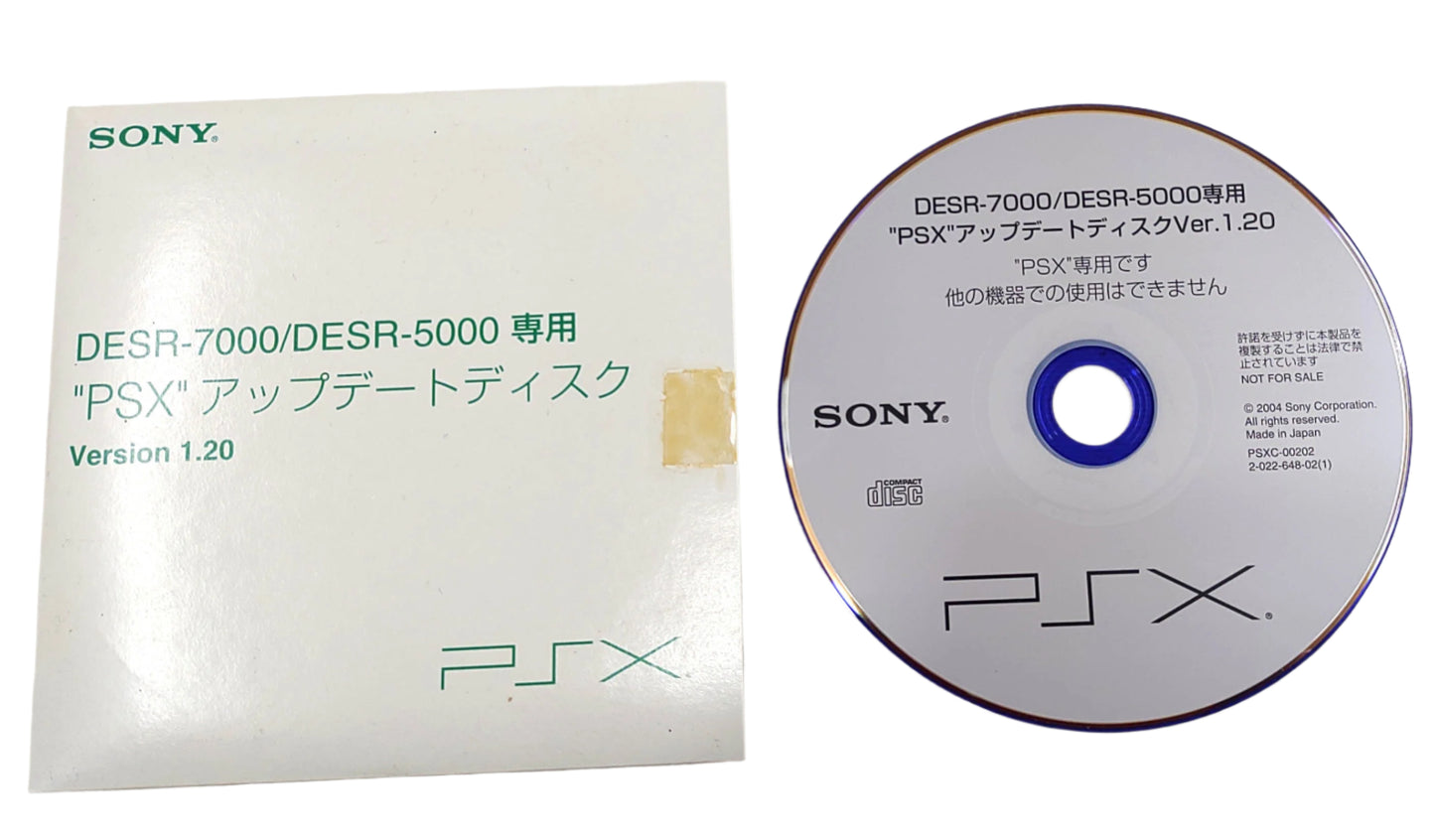 Disco de Atualização Sony PSX DESR – Versão 1.20