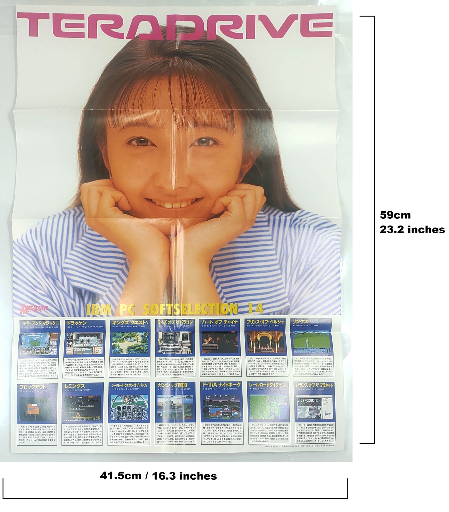 SEGA Teradrive Poster IBM PC Soft Selection 14 – Extremamente Raro!