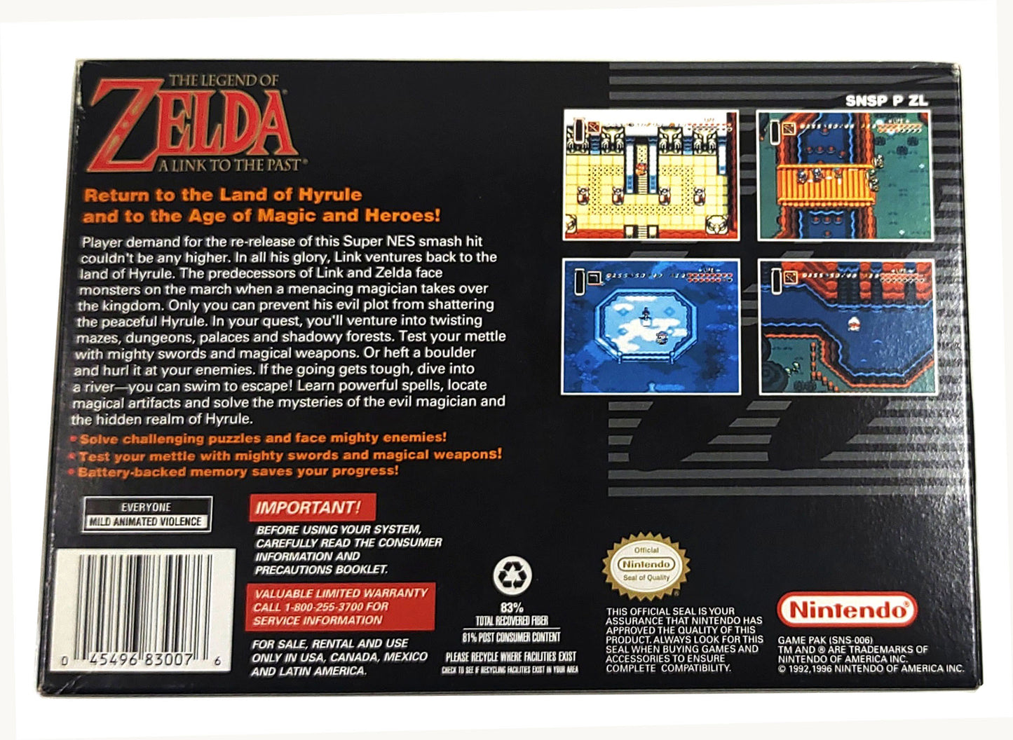 The Legend of Zelda a Link to the Past - SNES / Super Famicom