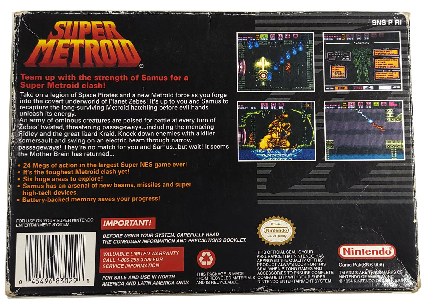 Super Metroid - SNES / Super Famicom