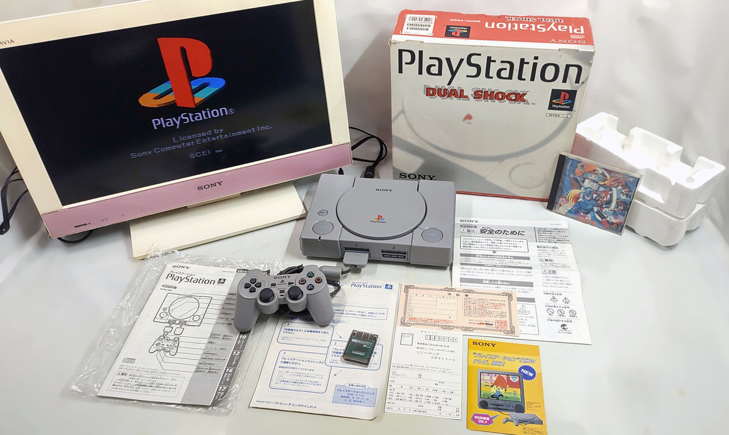 Sony Playstation PS1 Dualshock SCPH7000 + Rockman X4 - FRETE GRÁTIS