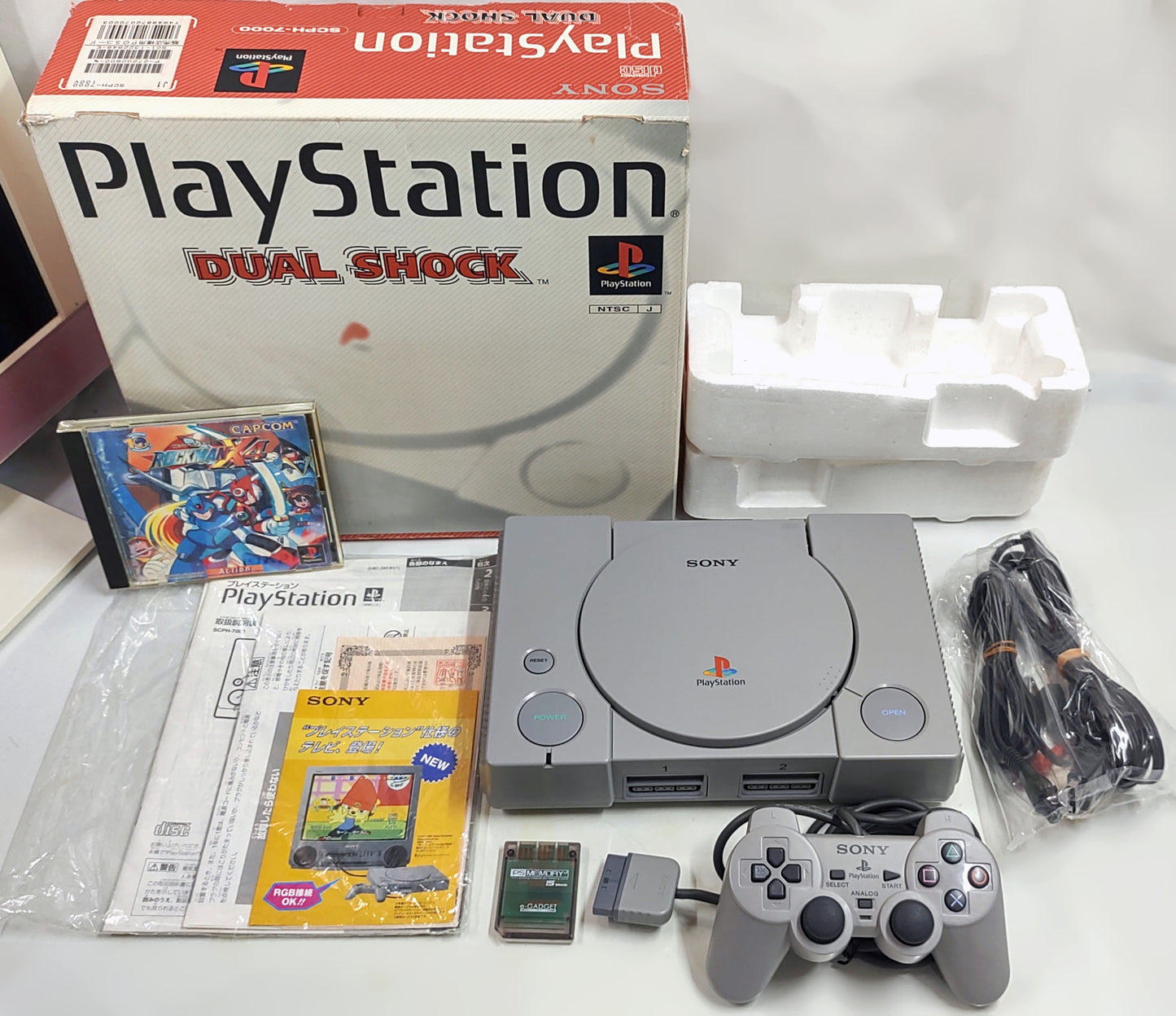 Sony Playstation PS1 Dualshock SCPH7000 + Rockman X4 - FRETE GRÁTIS