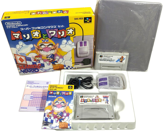 Mario & Wario Edição limitada c/ mouse + Mario Paint - Super Famicom / SNES