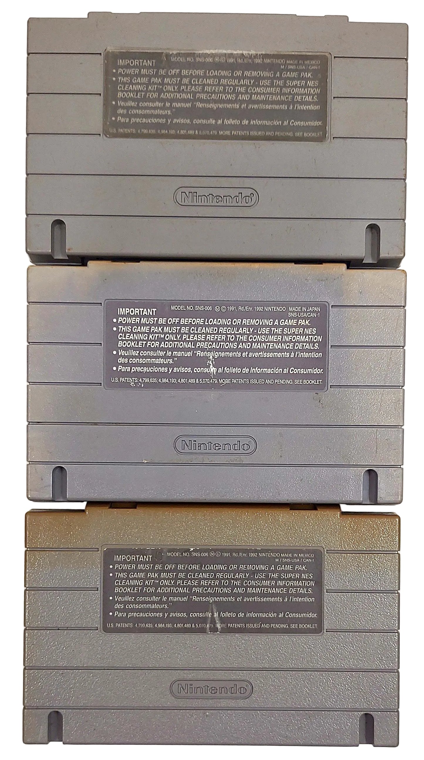 Lote 3 Games originais - SNES / Super Famicom