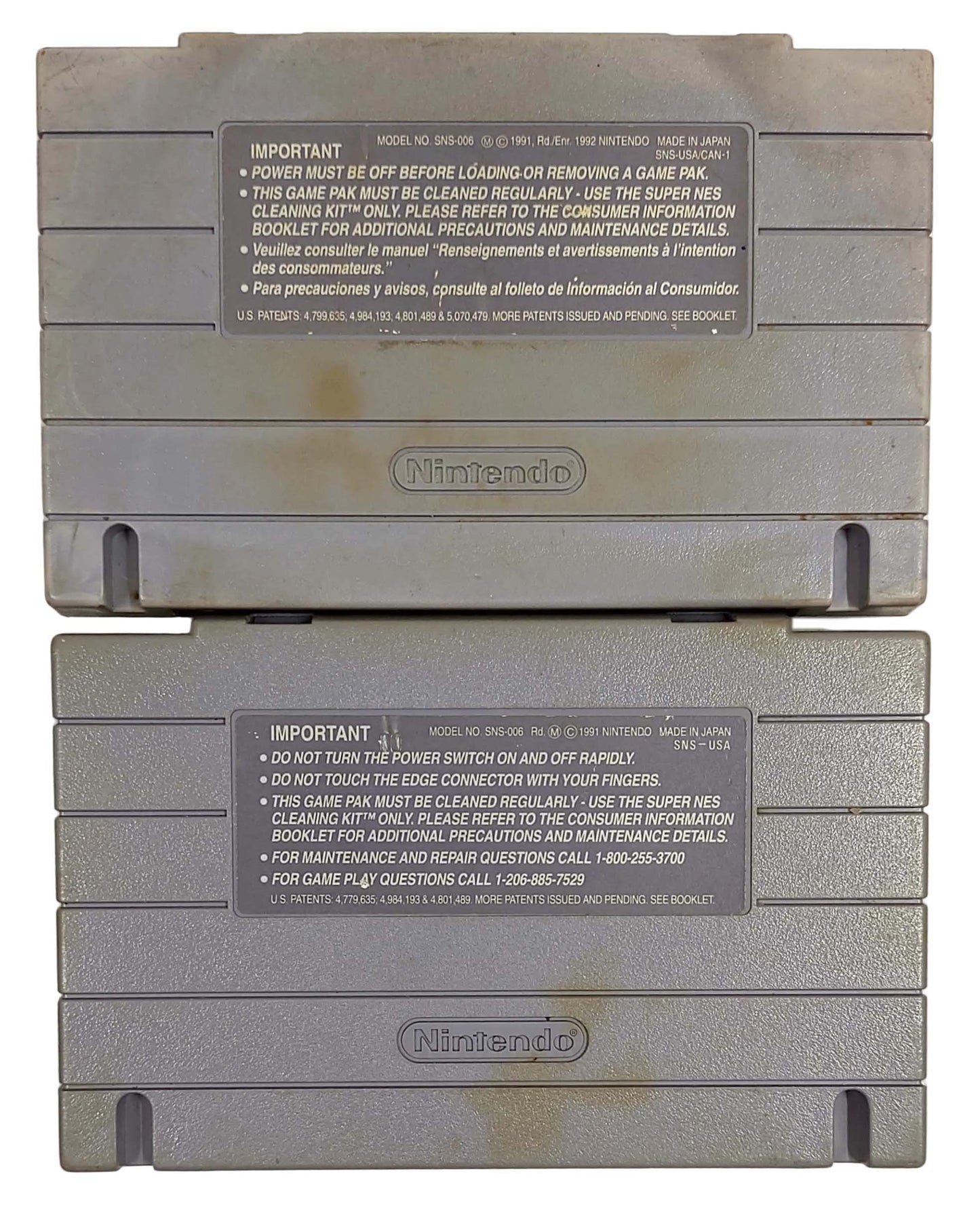 Lote 2 Games originais - SNES / Super Famicom