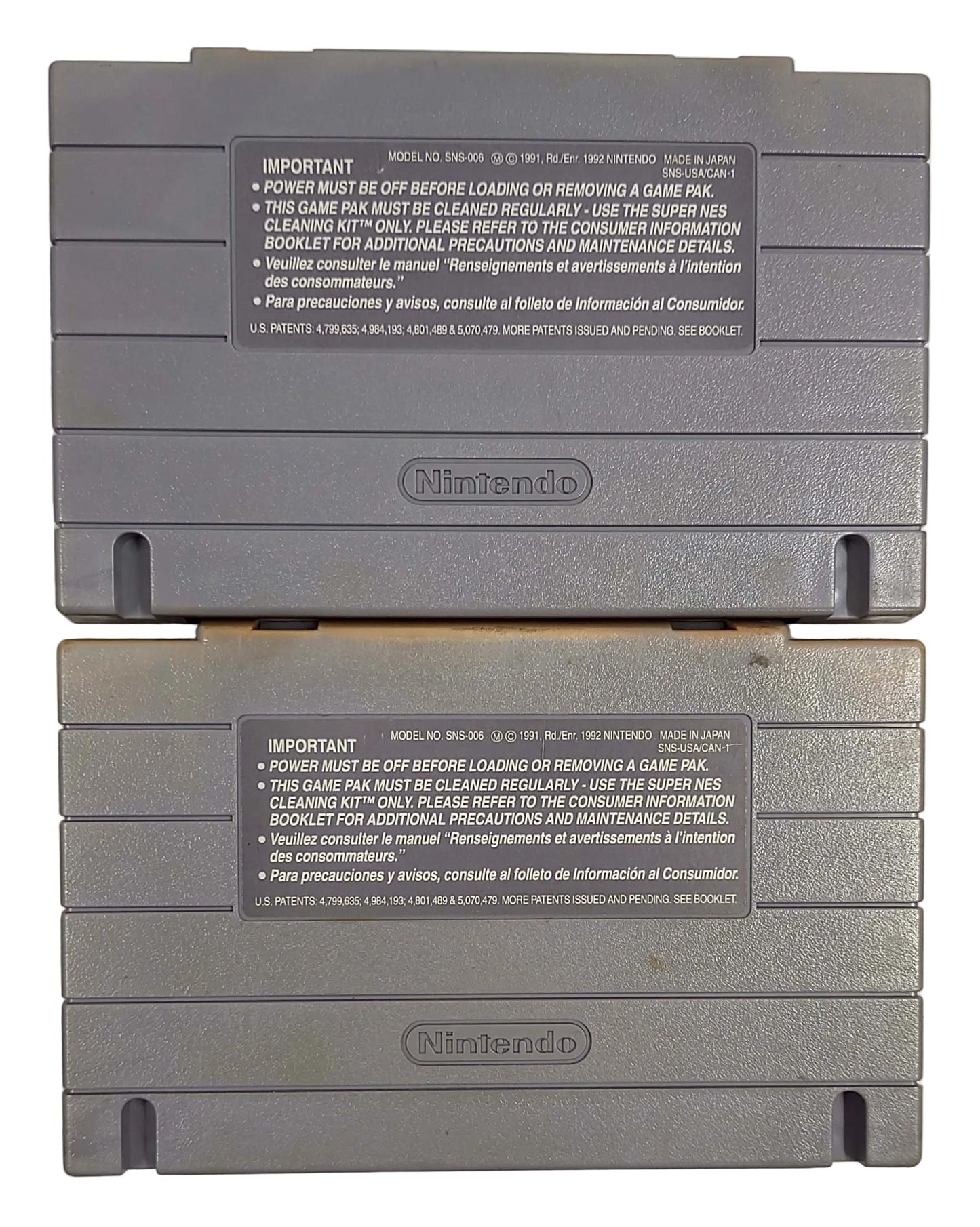 Lote 2 Games originais - SNES / Super Famicom