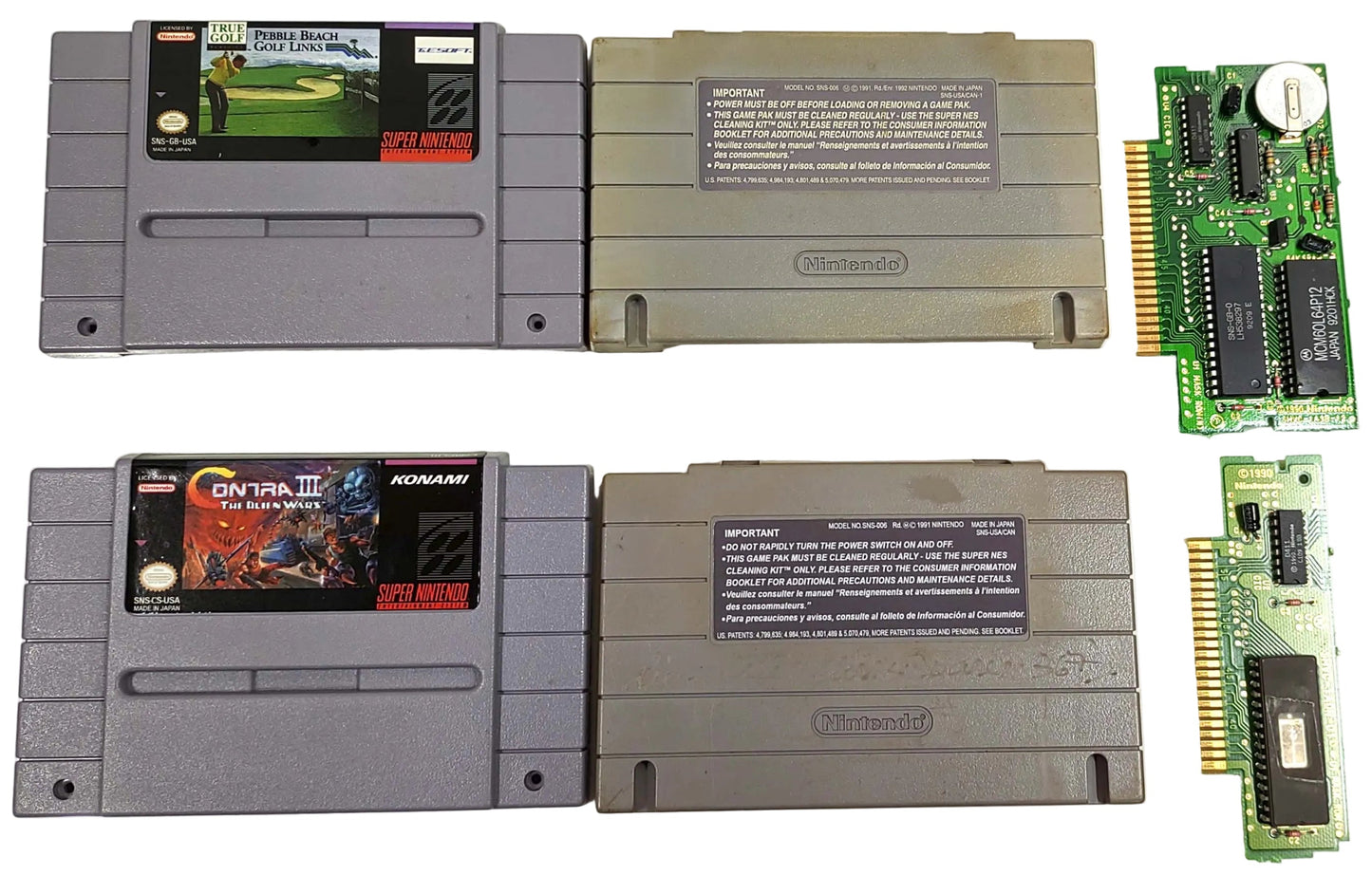 Lote 4 Games (3 originais e 1 Repro) - SNES / Super Famicom