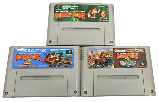 Donkey Kong Country 1,2 e 3 - Lote 3 Games - Super Famicom / SNES