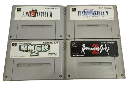 Lote 4 Games RPG by Squaresoft - Super Famicom / SNES
