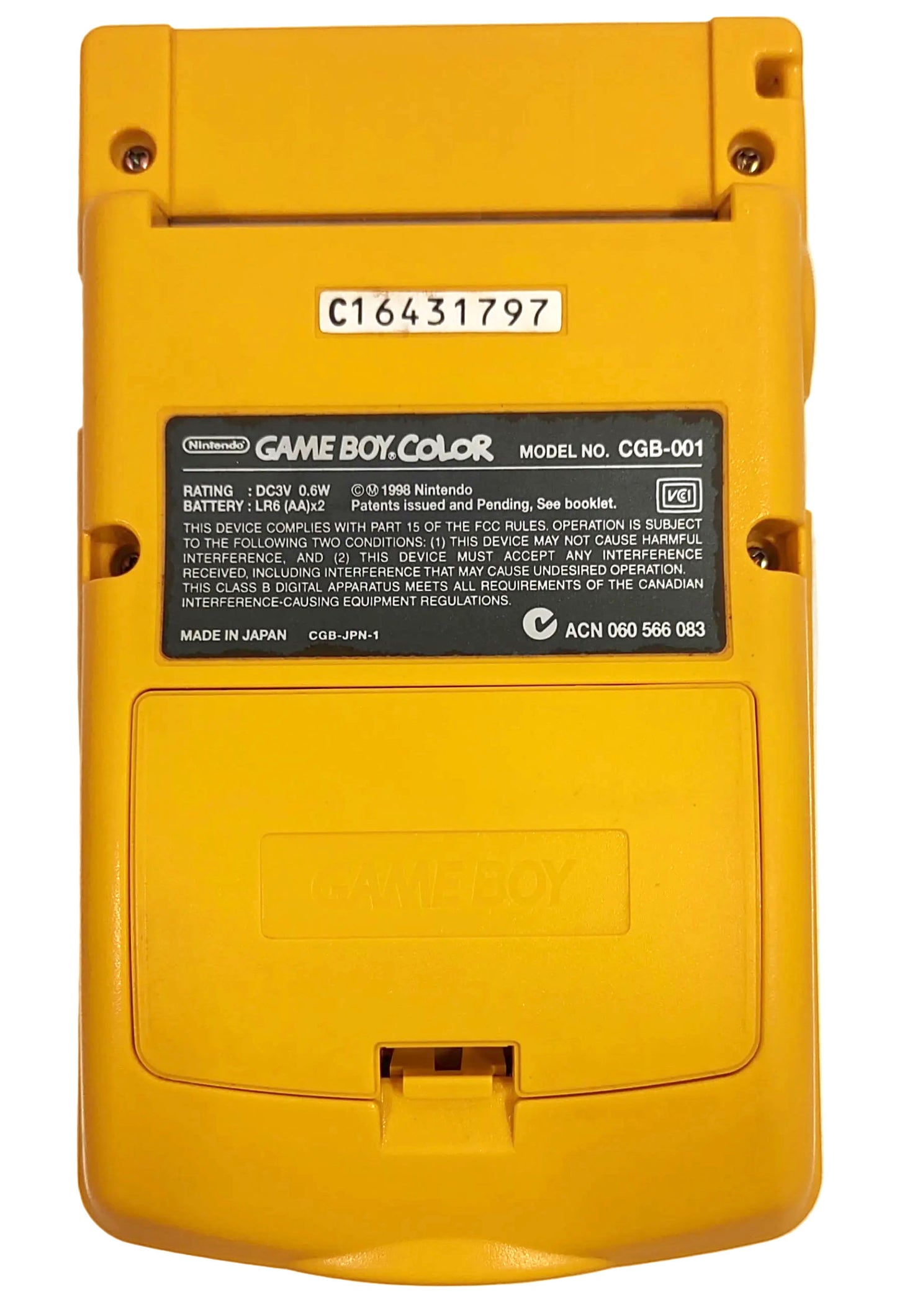 Nintendo GameBoy Color Amarelo modelo CGB-001