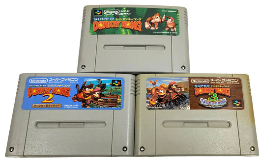 Donkey Kong Country 1,2 e 3 - Lote 3 Games - Super Famicom / SNES