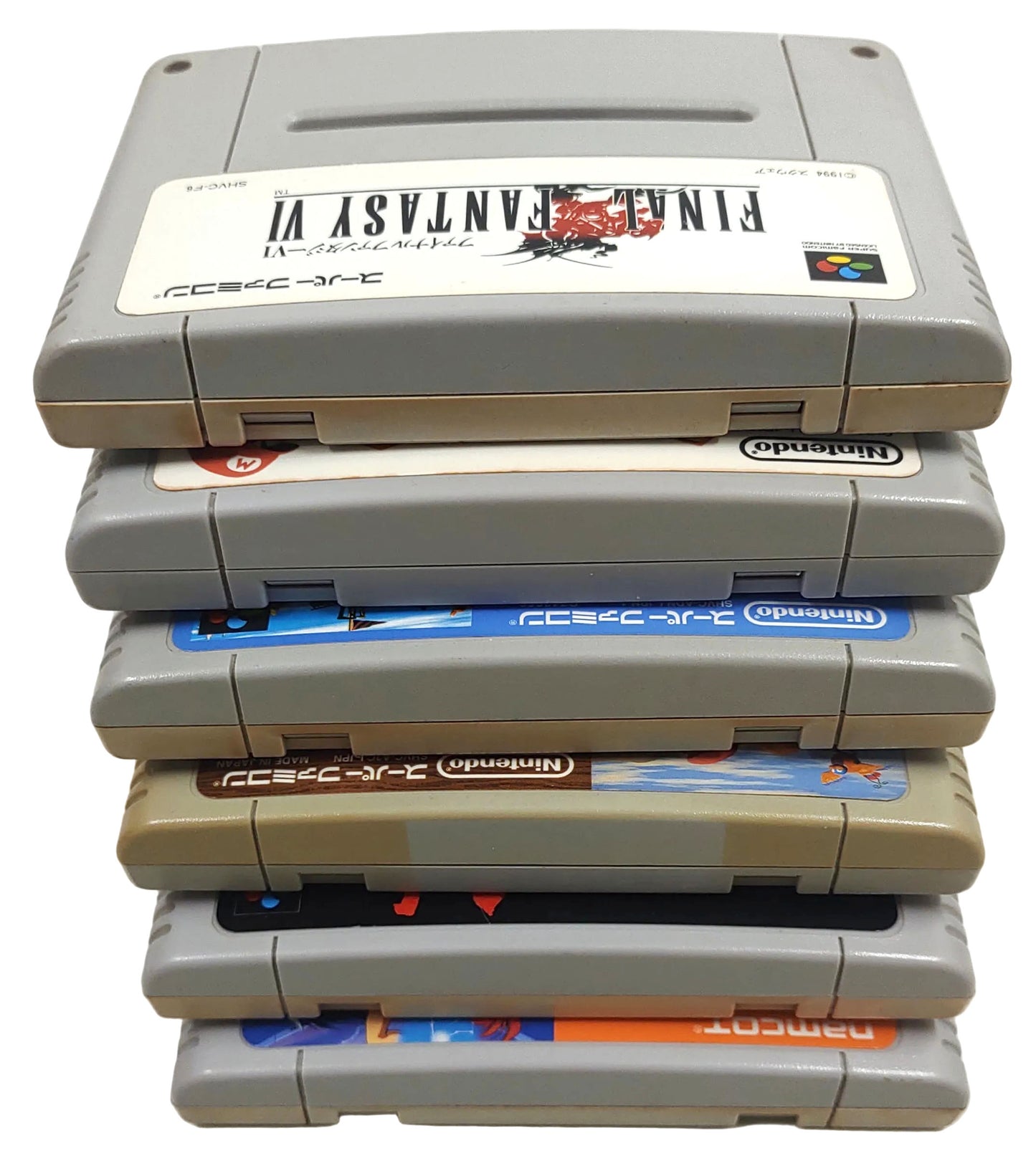 DKC 2,3 / Mario RPG / FF6 / YuYuHakusho / Romancing Saga - Lote 6 Games - Super Famicom / SNES