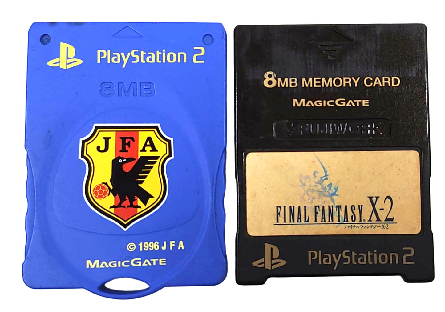 2x Memory Cards JFA + Final Fantasy X-2 - Sony Playstation 2