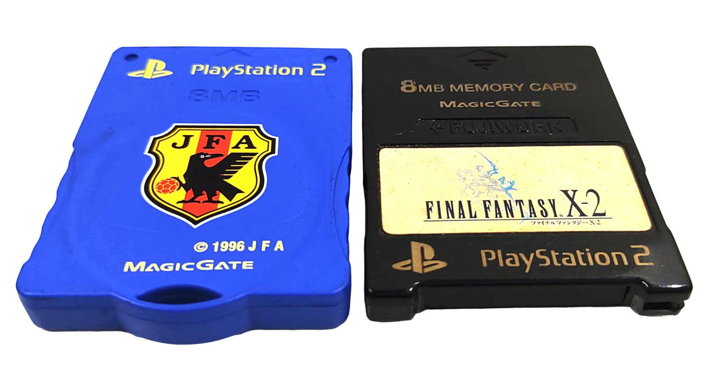 2x Memory Cards JFA + Final Fantasy X-2 - Sony Playstation 2