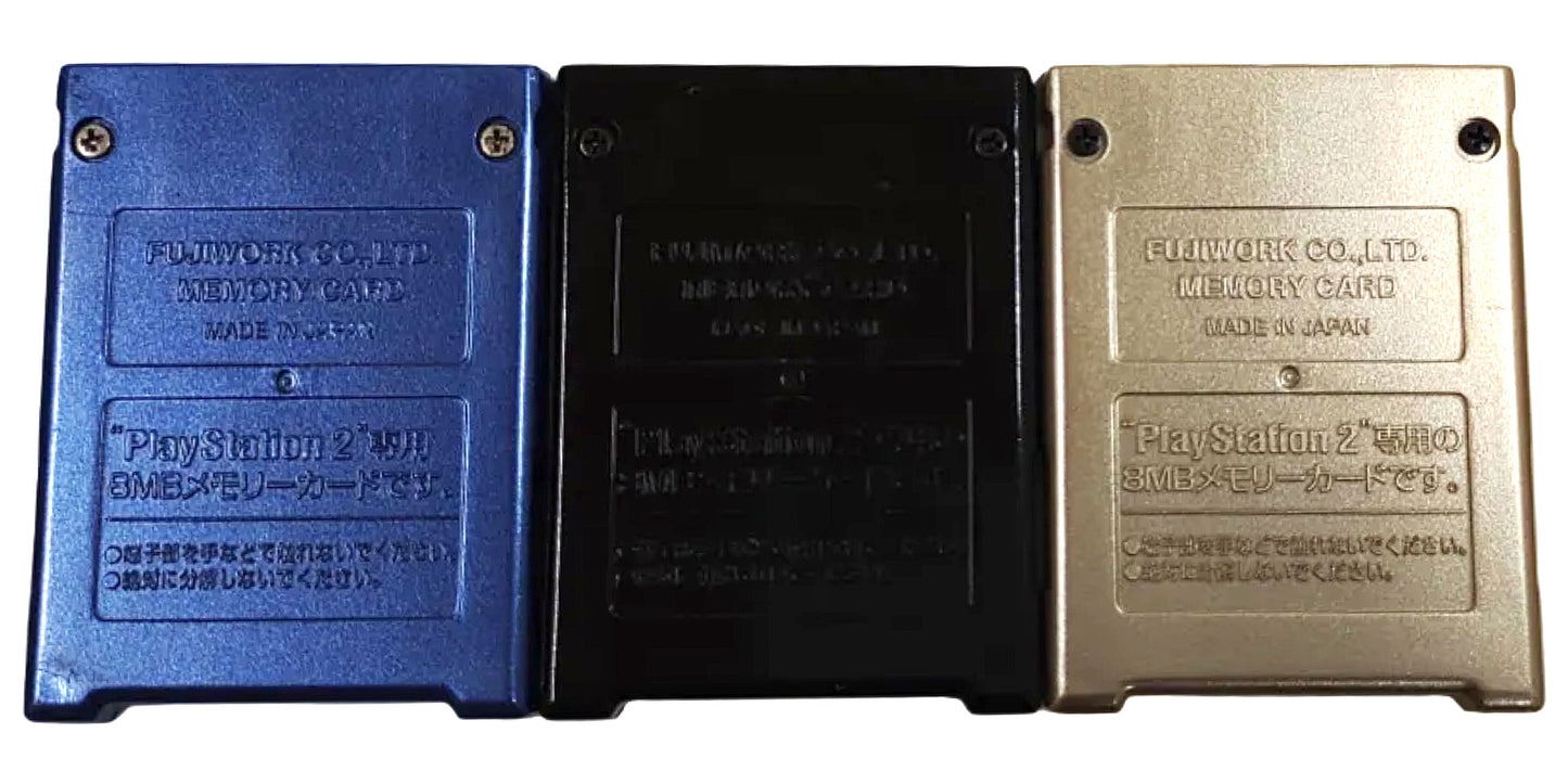 3x Memory Cards Originais Fujiwork - Sony Playstation 2