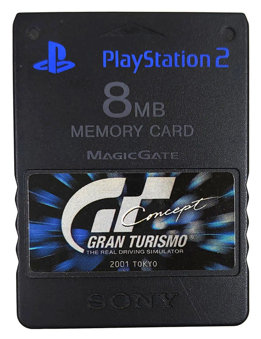Memory Card Original c/ Adesivo oficial Gran Turismo 2001 Concept - Sony Playstation 2 PS2