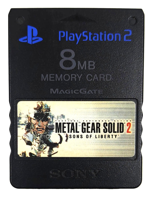Memory Card Original c/ Adesivo oficial Metal Gear Solid 2 - Sony Playstation 2 PS2