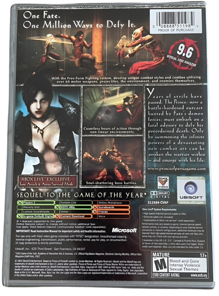 Prince of Persia - Warrior Within - Xbox clássico