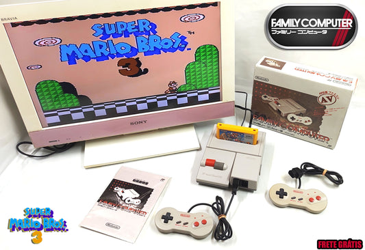 Nintendo Famicom AV + Super Mario Bros 3 - FRETE GRÁTIS!